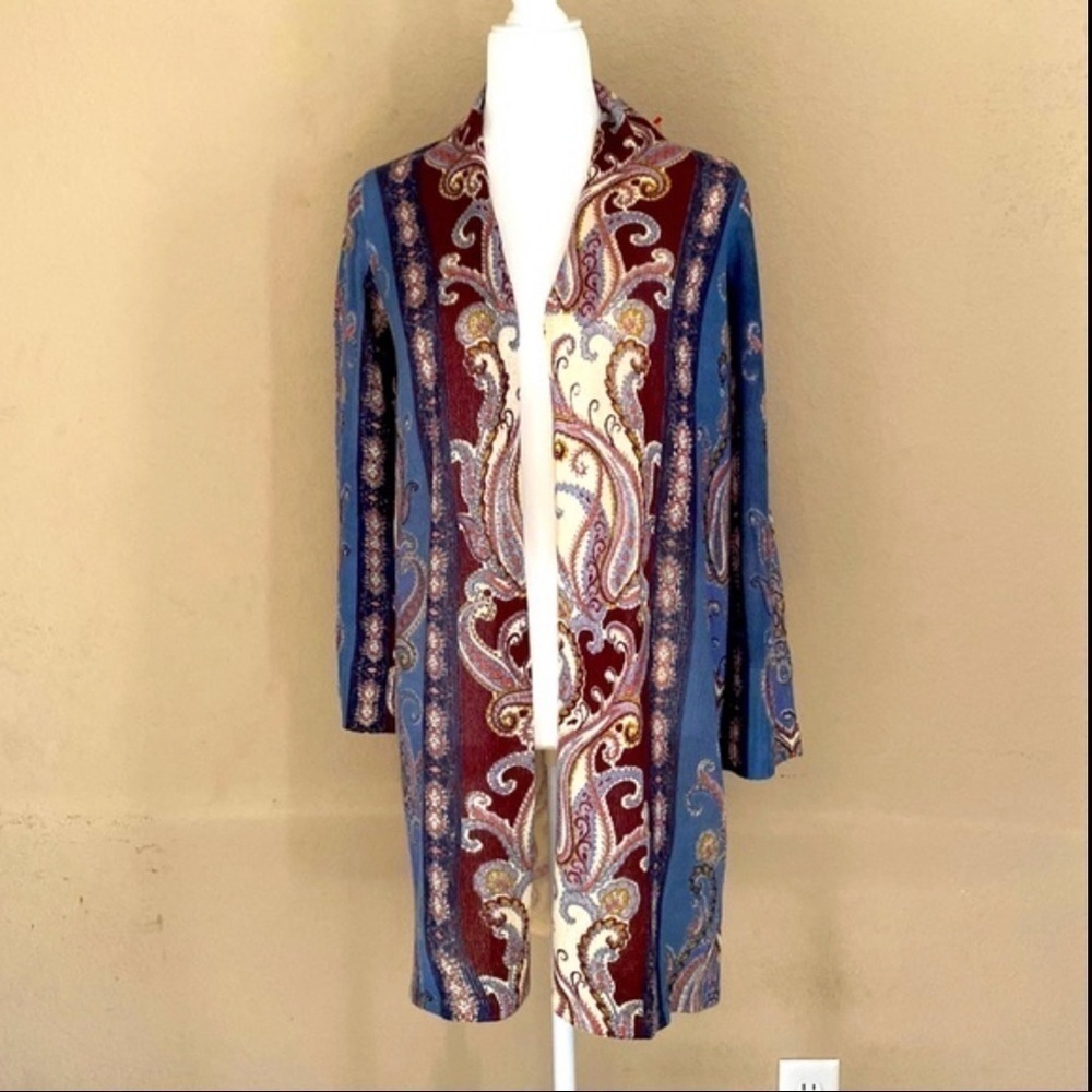 Chico’s Scroll-print cardigan size 0 - Picture 4 of 11